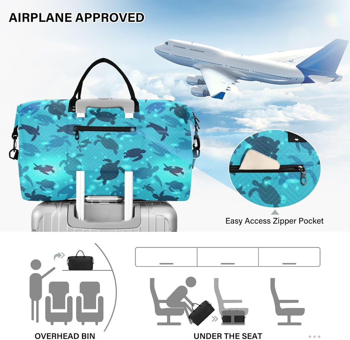 Rose Gold Leopard Print Travel Duffel Sport Tote Gym Weekender Overnight Carry On Fitness Dance Go-To Daily Bag