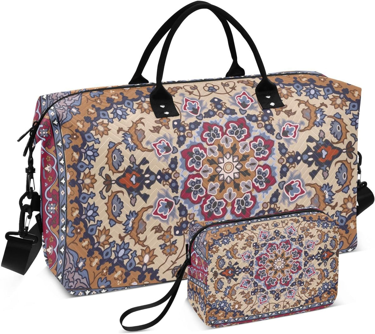 Rose Gold Leopard Print Travel Duffel Sport Tote Gym Weekender Overnight Carry On Fitness Dance Go-To Daily Bag