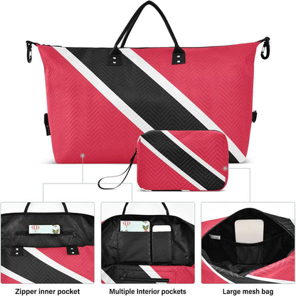 Rose Gold Leopard Print Travel Duffel Sport Tote Gym Weekender Overnight Carry On Fitness Dance Go-To Daily Bag