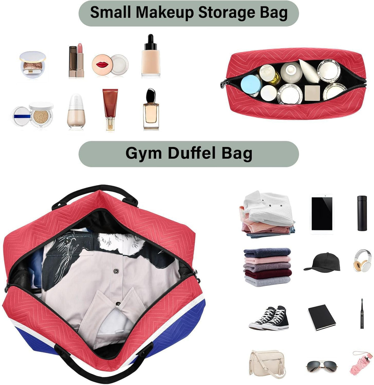 Rose Gold Leopard Print Travel Duffel Sport Tote Gym Weekender Overnight Carry On Fitness Dance Go-To Daily Bag
