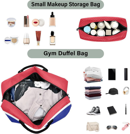 Rose Gold Leopard Print Travel Duffel Sport Tote Gym Weekender Overnight Carry On Fitness Dance Go-To Daily Bag