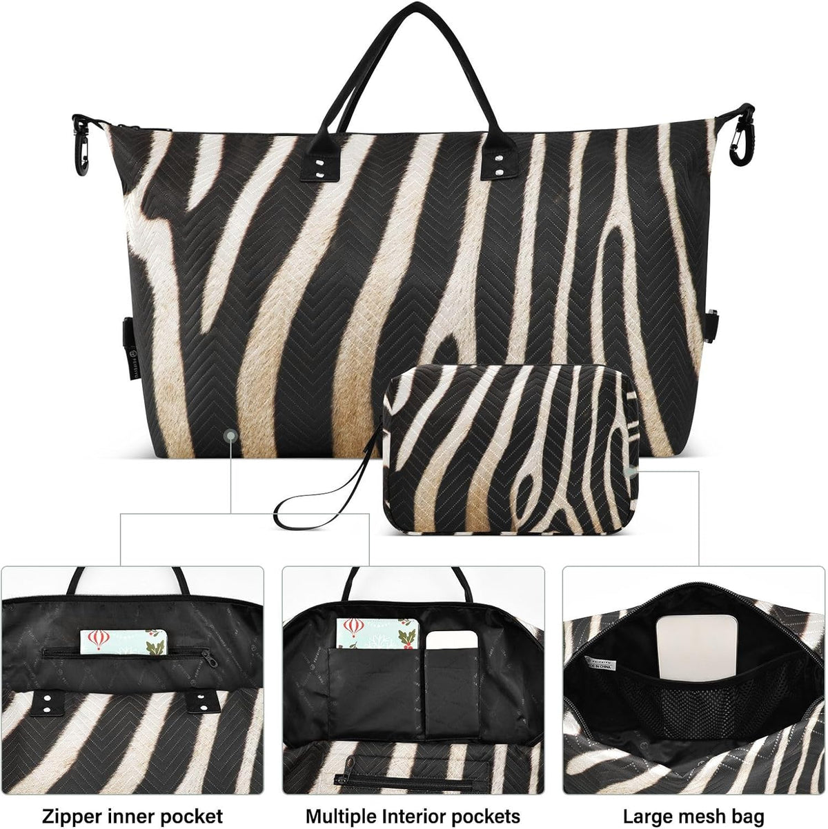 Rose Gold Leopard Print Travel Duffel Sport Tote Gym Weekender Overnight Carry On Fitness Dance Go-To Daily Bag