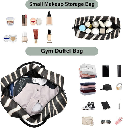 Rose Gold Leopard Print Travel Duffel Sport Tote Gym Weekender Overnight Carry On Fitness Dance Go-To Daily Bag
