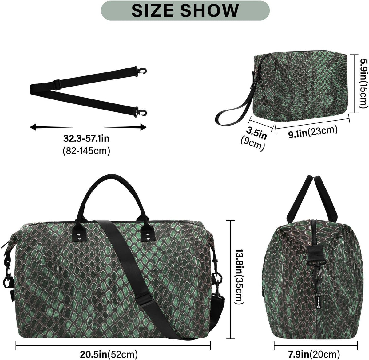 Rose Gold Leopard Print Travel Duffel Sport Tote Gym Weekender Overnight Carry On Fitness Dance Go-To Daily Bag