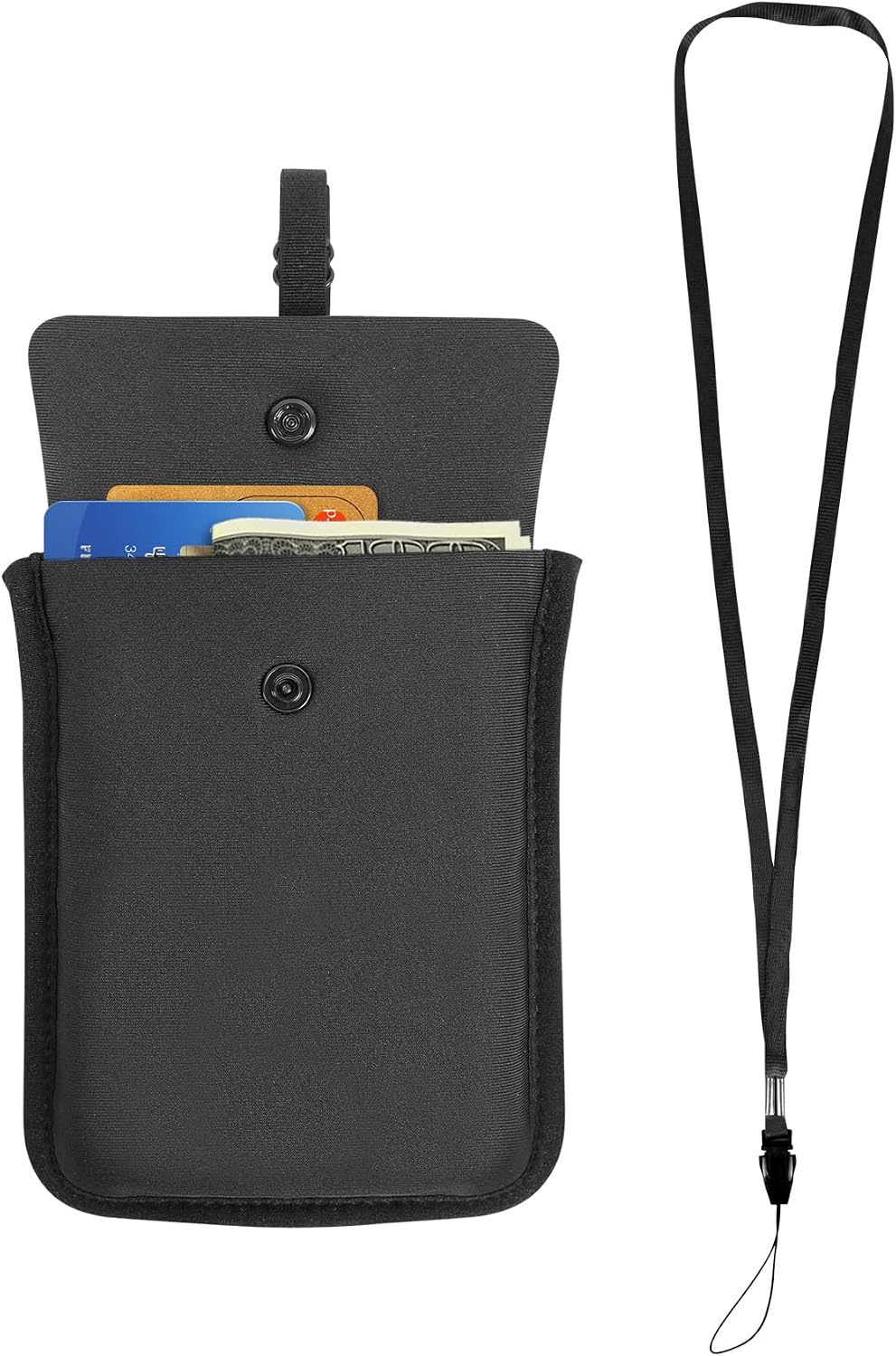 RFID-Blocking Travel Bra Wallet, Hidden Money Pouch with Elastic Strap | Ideal Secret Pocket to Protect Your Passport, Credit Cards, Cash and Valuables Under-Clothes, Nude