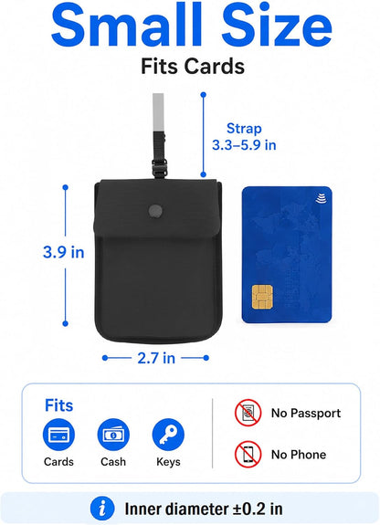 RFID-Blocking Travel Bra Wallet, Hidden Money Pouch with Elastic Strap | Ideal Secret Pocket to Protect Your Passport, Credit Cards, Cash and Valuables Under-Clothes, Nude