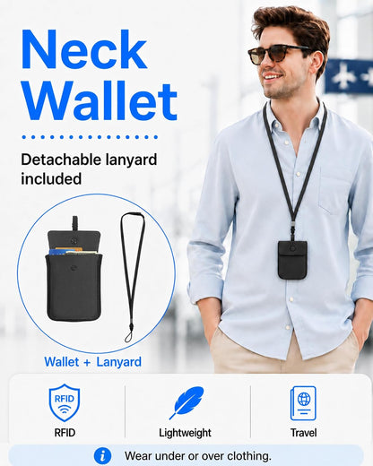 RFID-Blocking Travel Bra Wallet, Hidden Money Pouch with Elastic Strap | Ideal Secret Pocket to Protect Your Passport, Credit Cards, Cash and Valuables Under-Clothes, Nude