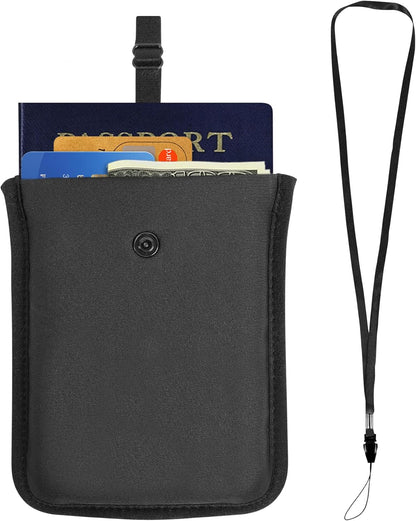 RFID-Blocking Travel Bra Wallet, Hidden Money Pouch with Elastic Strap | Ideal Secret Pocket to Protect Your Passport, Credit Cards, Cash and Valuables Under-Clothes, Nude