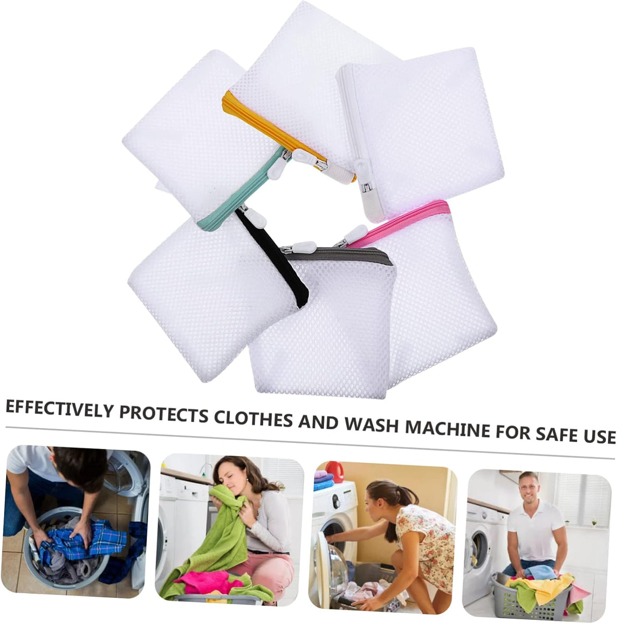 6pcs Laundry Bag Bra Mesh Wash Bag Laundry Pouch Underwear Washing Protecting Underwear ing Machine Foldable Travel Sandwich Mesh Special Delicate