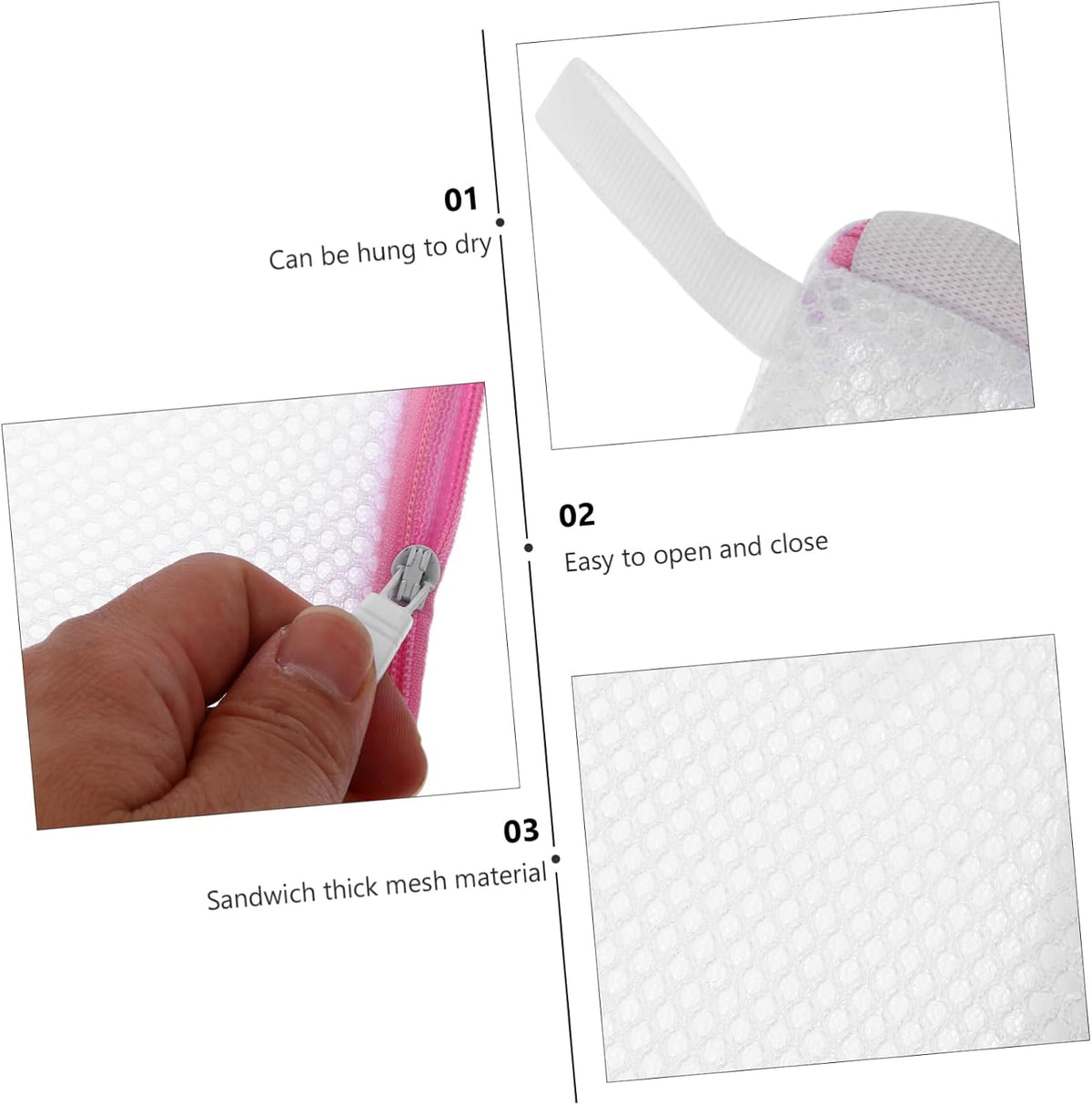 6pcs Laundry Bag Bra Mesh Wash Bag Laundry Pouch Underwear Washing Protecting Underwear ing Machine Foldable Travel Sandwich Mesh Special Delicate