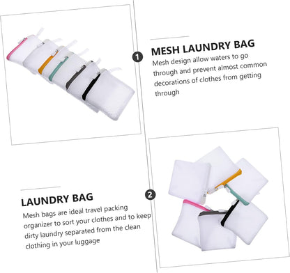 6pcs Laundry Bag Bra Mesh Wash Bag Laundry Pouch Underwear Washing Protecting Underwear ing Machine Foldable Travel Sandwich Mesh Special Delicate