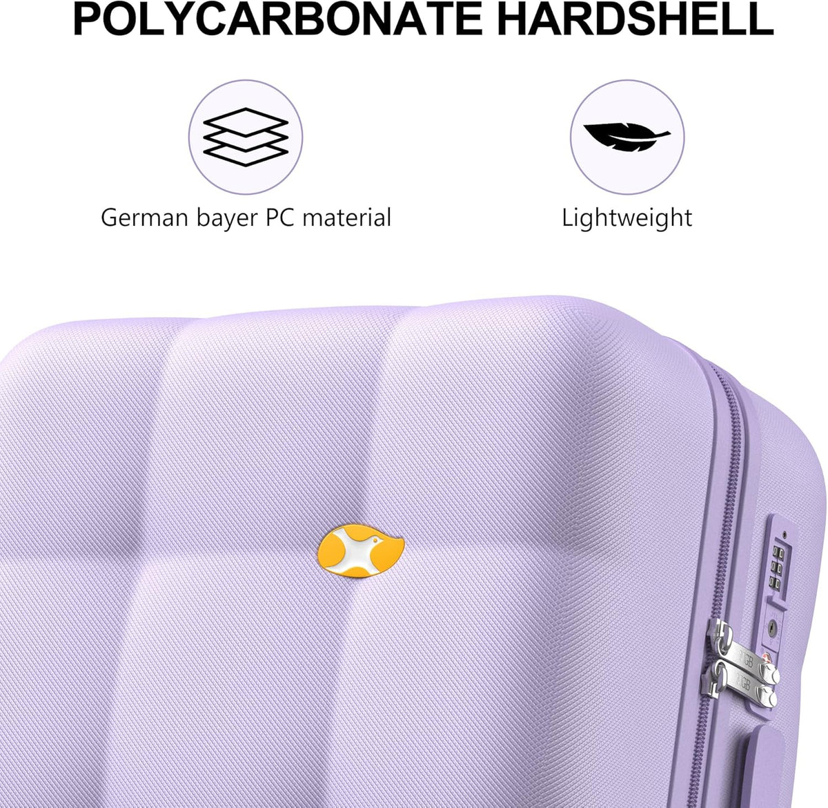Hardshell Carry On Luggage with Spinner Wheels & Built-in TSA Lock,PC Durable Suitcase Rolling Luggage with Scratch-Resistant Surface, Pink