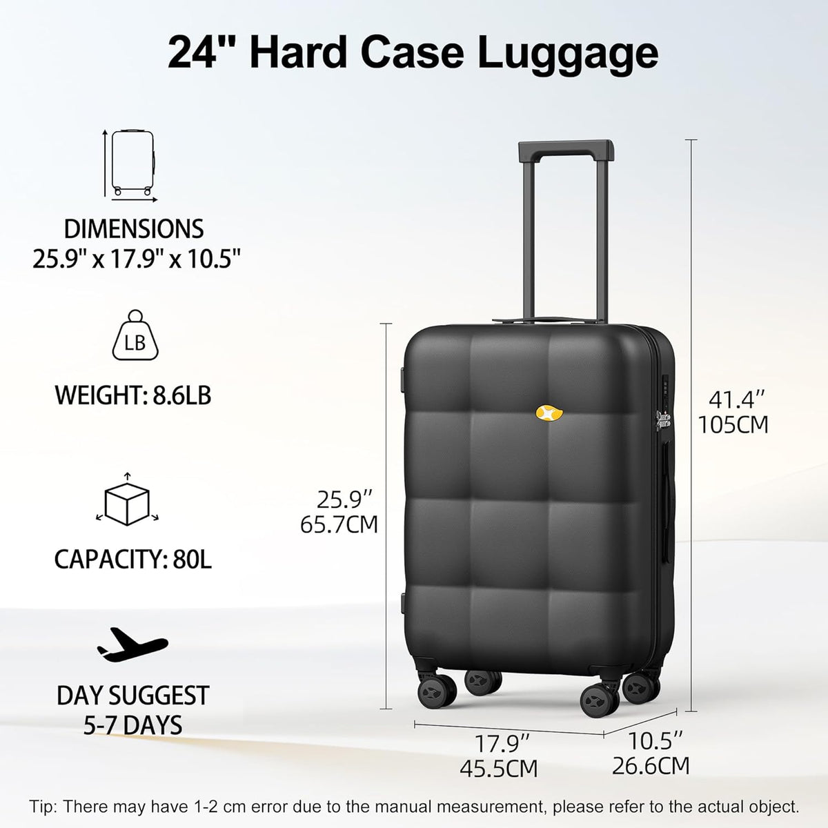 Hardshell Carry On Luggage with Spinner Wheels & Built-in TSA Lock,PC Durable Suitcase Rolling Luggage with Scratch-Resistant Surface, Pink