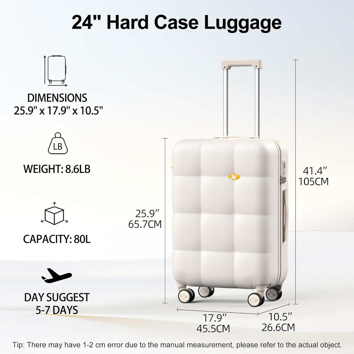 Hardshell Carry On Luggage with Spinner Wheels & Built-in TSA Lock,PC Durable Suitcase Rolling Luggage with Scratch-Resistant Surface, Pink