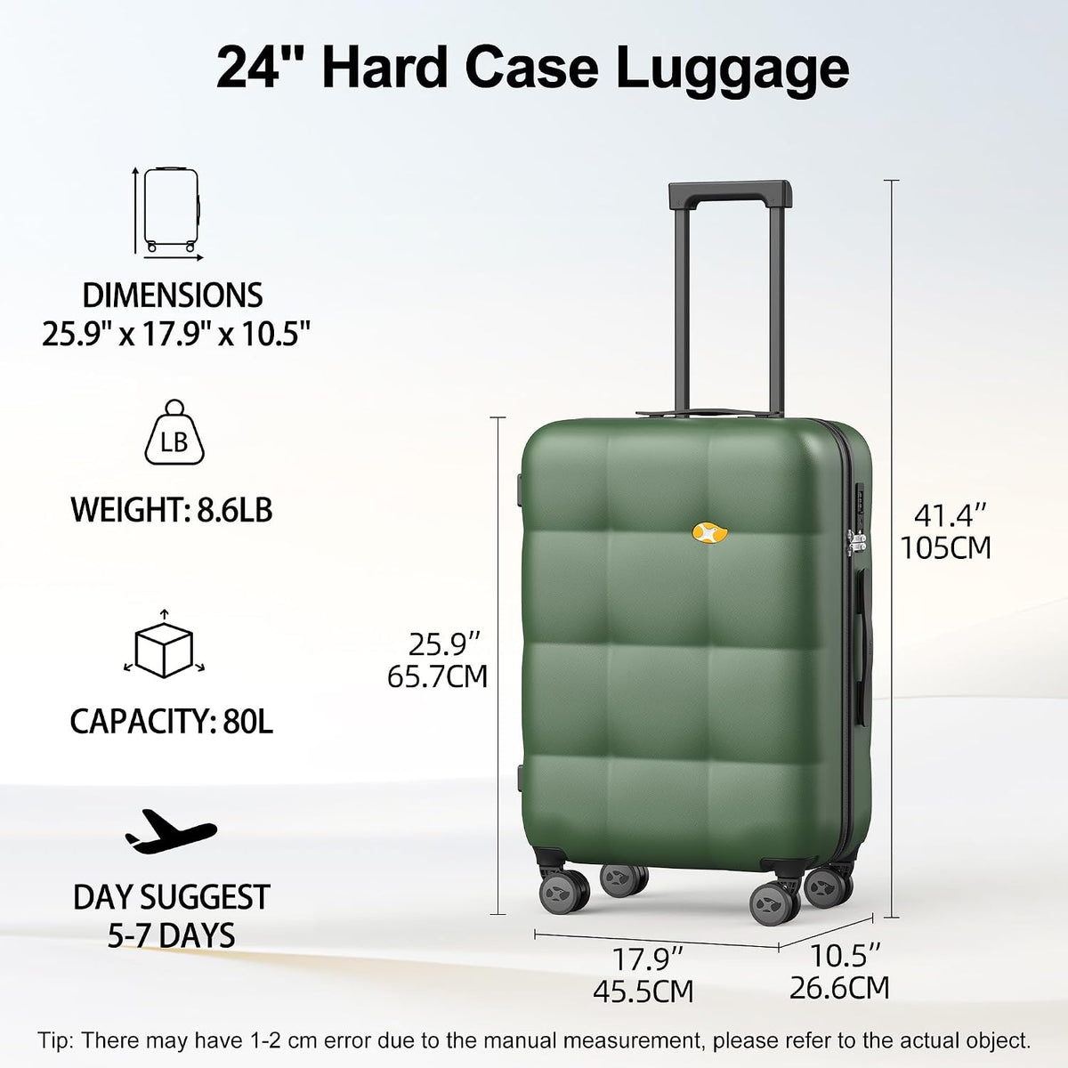 Hardshell Carry On Luggage with Spinner Wheels & Built-in TSA Lock,PC Durable Suitcase Rolling Luggage with Scratch-Resistant Surface, Pink