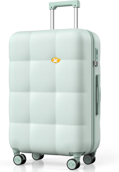 Hardshell Carry On Luggage with Spinner Wheels & Built-in TSA Lock,PC Durable Suitcase Rolling Luggage with Scratch-Resistant Surface, Pink
