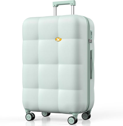 Hardshell Carry On Luggage with Spinner Wheels & Built-in TSA Lock,PC Durable Suitcase Rolling Luggage with Scratch-Resistant Surface, Pink