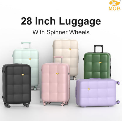 Hardshell Carry On Luggage with Spinner Wheels & Built-in TSA Lock,PC Durable Suitcase Rolling Luggage with Scratch-Resistant Surface, Pink