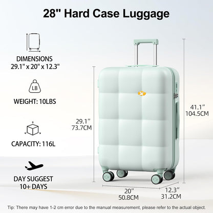 Hardshell Carry On Luggage with Spinner Wheels & Built-in TSA Lock,PC Durable Suitcase Rolling Luggage with Scratch-Resistant Surface, Pink