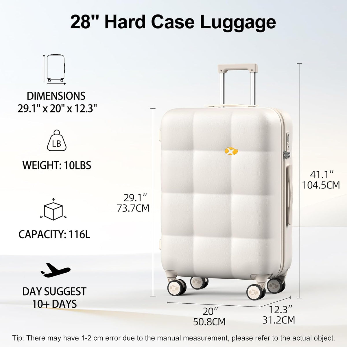 Hardshell Carry On Luggage with Spinner Wheels & Built-in TSA Lock,PC Durable Suitcase Rolling Luggage with Scratch-Resistant Surface, Pink