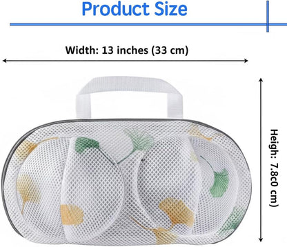 Bra Washing Protector Set, 4 Pcs Lingerie Laundry Bags with Molded Compartments, 360° Structured Support, Protect Underwire & Cups, Anti-Snag Breathable Mesh for Delicates