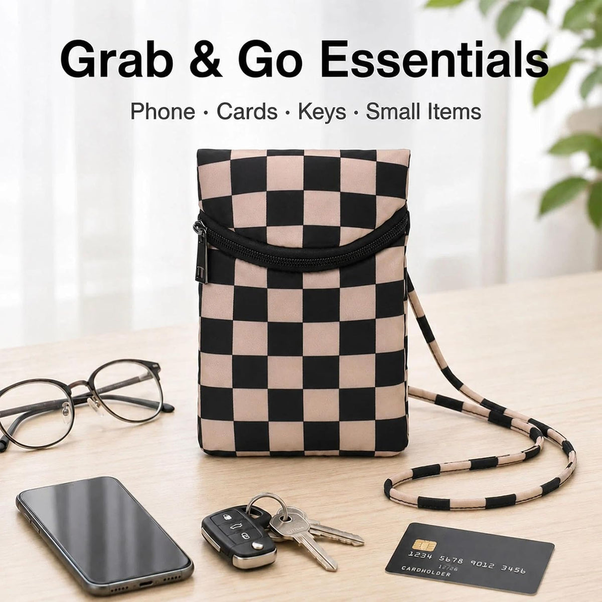Small Crossbody Women Cell Phone Purse Wallet Bag With Shoulder Strap - Colors A