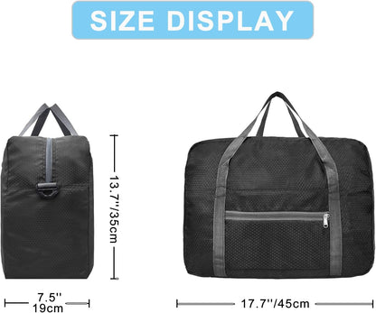 For Spirit Airlines Personal Item Bag 18x14x8 Foldable Carry on Bags for Airplanes Travel Duffel Bags for Women and Men