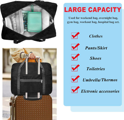 For Spirit Airlines Personal Item Bag 18x14x8 Foldable Carry on Bags for Airplanes Travel Duffel Bags for Women and Men