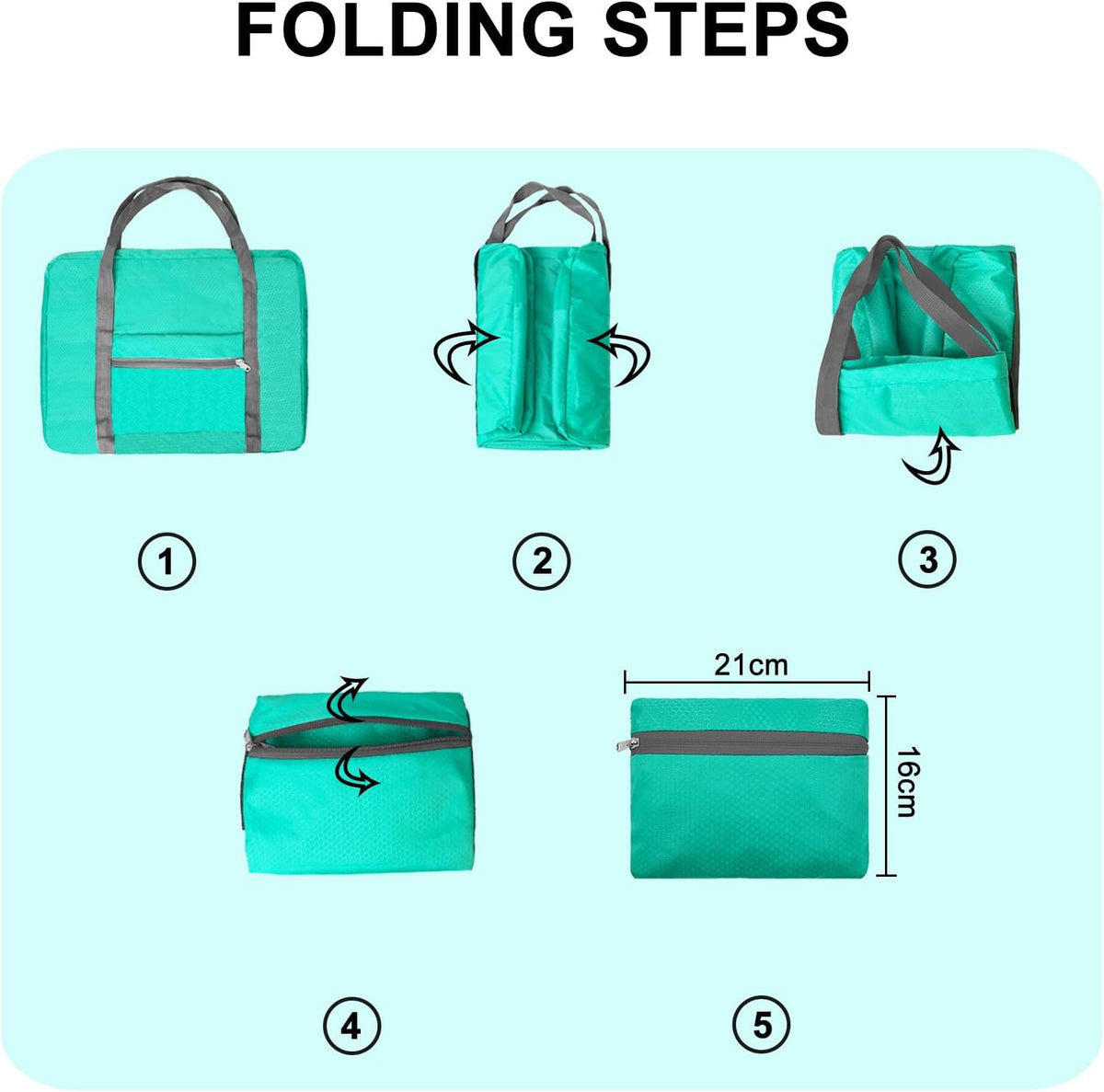 For Spirit Airlines Personal Item Bag 18x14x8 Foldable Carry on Bags for Airplanes Travel Duffel Bags for Women and Men