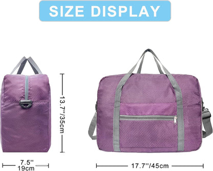For Spirit Airlines Personal Item Bag 18x14x8 Foldable Carry on Bags for Airplanes Travel Duffel Bags for Women and Men