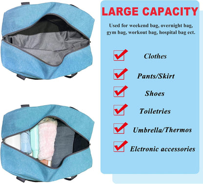 For Spirit Airlines Personal Item Bag 18x14x8 Foldable Carry on Bags for Airplanes Travel Duffel Bags for Women and Men