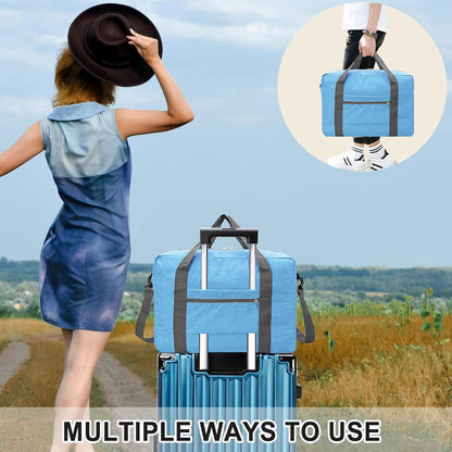 For Spirit Airlines Personal Item Bag 18x14x8 Foldable Carry on Bags for Airplanes Travel Duffel Bags for Women and Men