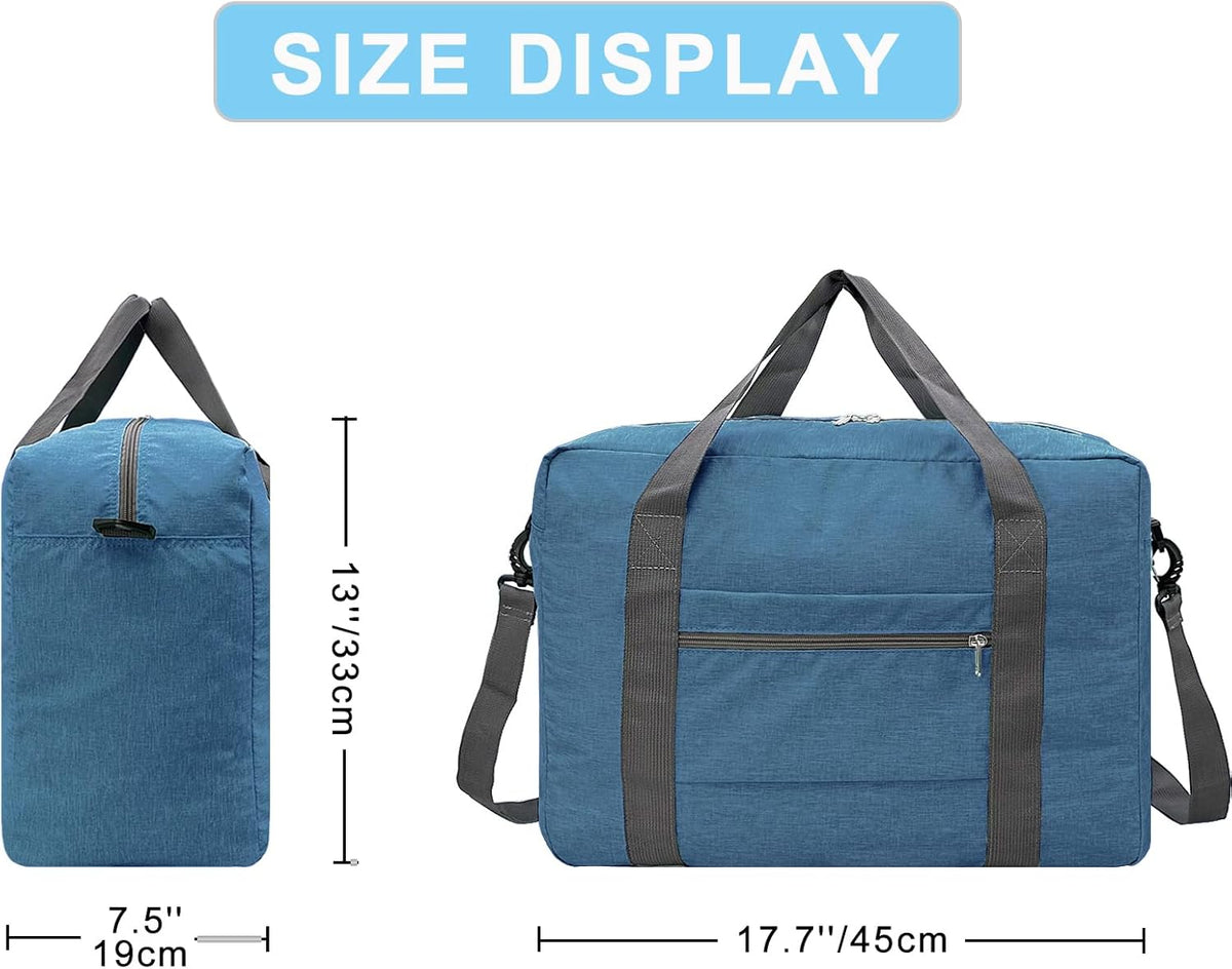 For Spirit Airlines Personal Item Bag 18x14x8 Foldable Carry on Bags for Airplanes Travel Duffel Bags for Women and Men