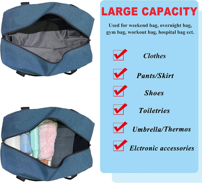 For Spirit Airlines Personal Item Bag 18x14x8 Foldable Carry on Bags for Airplanes Travel Duffel Bags for Women and Men