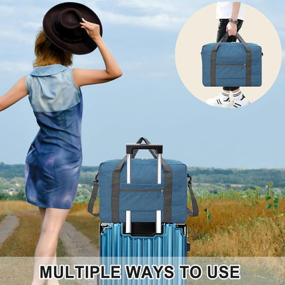 For Spirit Airlines Personal Item Bag 18x14x8 Foldable Carry on Bags for Airplanes Travel Duffel Bags for Women and Men