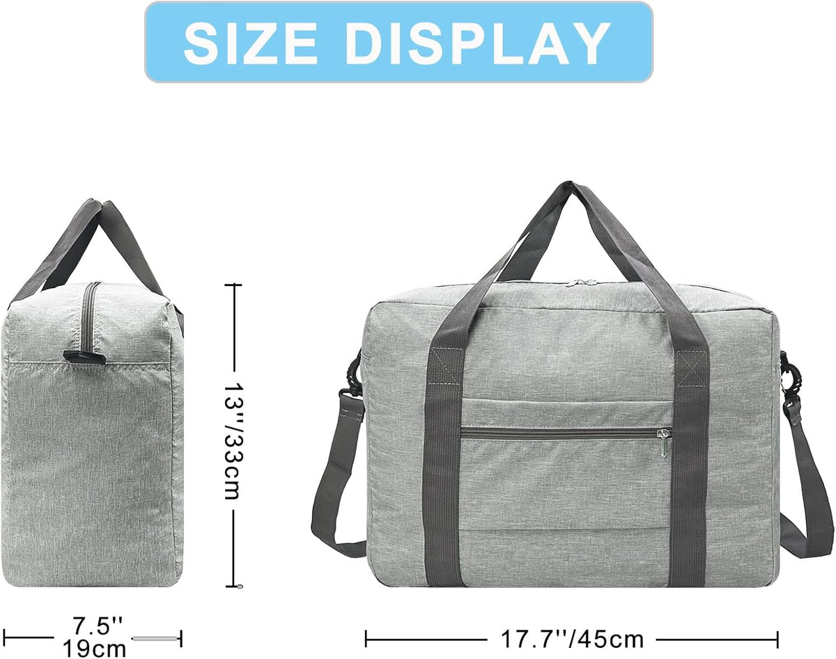 For Spirit Airlines Personal Item Bag 18x14x8 Foldable Carry on Bags for Airplanes Travel Duffel Bags for Women and Men