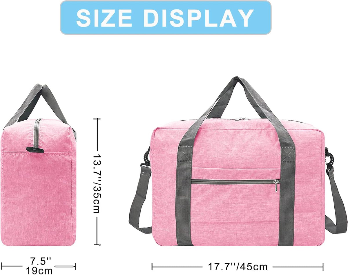 For Spirit Airlines Personal Item Bag 18x14x8 Foldable Carry on Bags for Airplanes Travel Duffel Bags for Women and Men