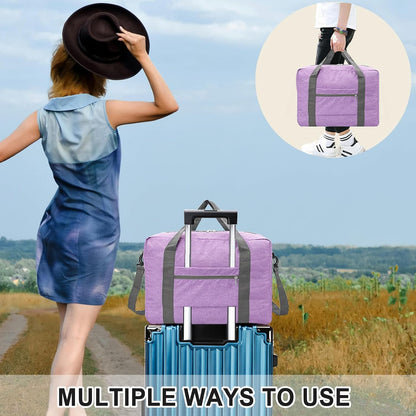 For Spirit Airlines Personal Item Bag 18x14x8 Foldable Carry on Bags for Airplanes Travel Duffel Bags for Women and Men