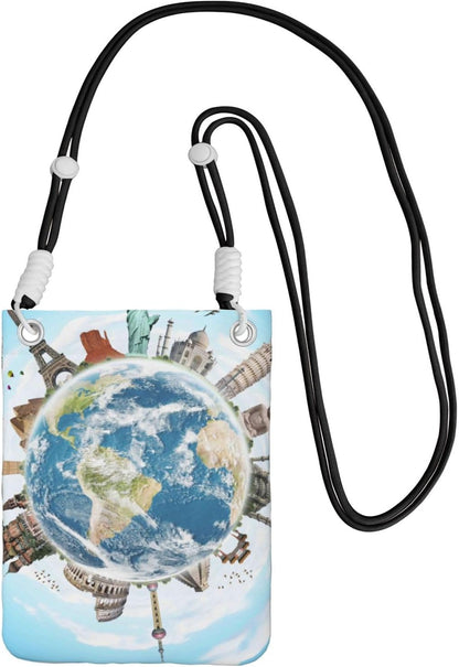 World Travel for Crossbody Phone Bag, Small & Lightweight Crossbody Purse for Women with Adjustable Strap, Water-Resistant Daily Commuter Bag for Phone, Wallet, Keys