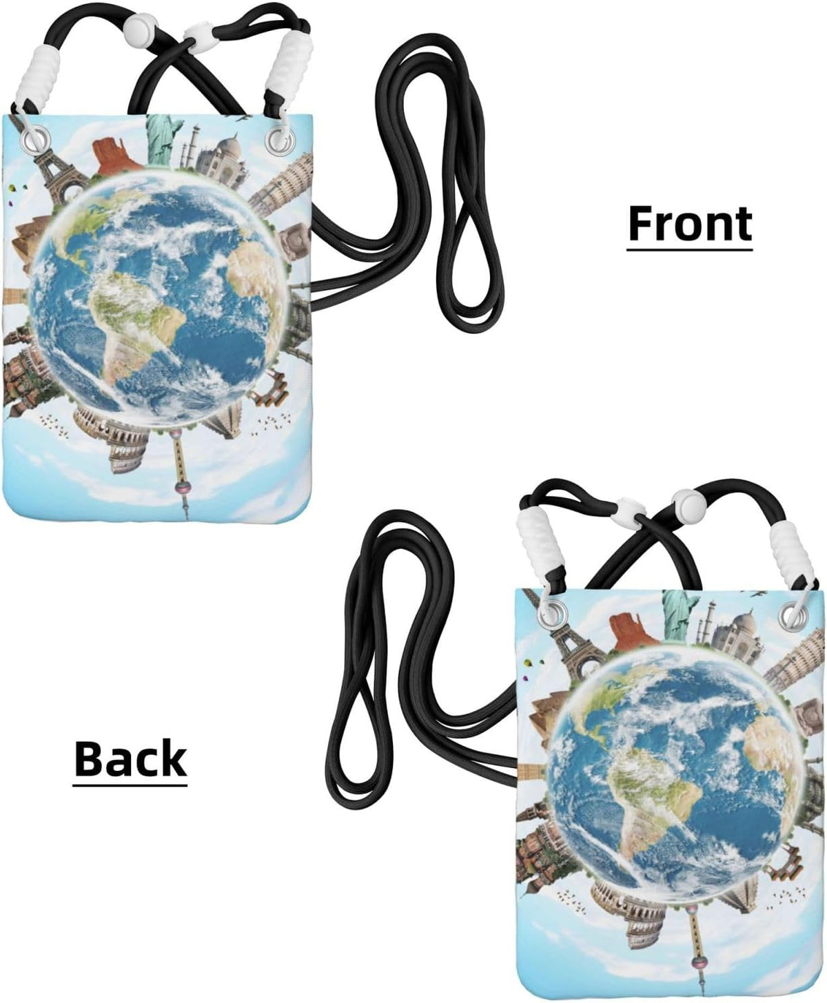 World Travel for Crossbody Phone Bag, Small & Lightweight Crossbody Purse for Women with Adjustable Strap, Water-Resistant Daily Commuter Bag for Phone, Wallet, Keys