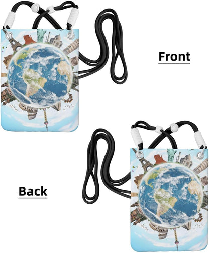 World Travel for Crossbody Phone Bag, Small & Lightweight Crossbody Purse for Women with Adjustable Strap, Water-Resistant Daily Commuter Bag for Phone, Wallet, Keys