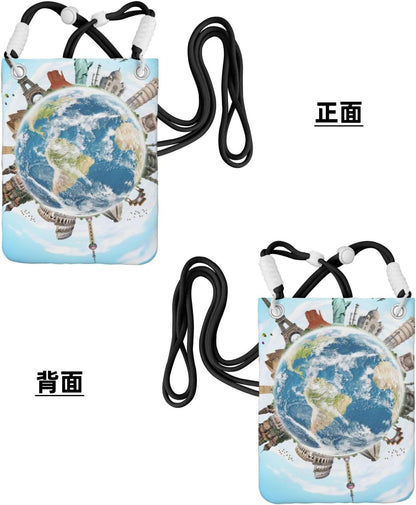 World Travel for Crossbody Phone Bag, Small & Lightweight Crossbody Purse for Women with Adjustable Strap, Water-Resistant Daily Commuter Bag for Phone, Wallet, Keys