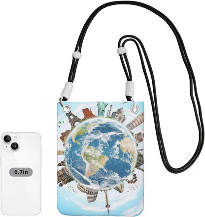 World Travel for Crossbody Phone Bag, Small & Lightweight Crossbody Purse for Women with Adjustable Strap, Water-Resistant Daily Commuter Bag for Phone, Wallet, Keys