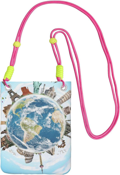 World Travel for Crossbody Phone Bag, Small & Lightweight Crossbody Purse for Women with Adjustable Strap, Water-Resistant Daily Commuter Bag for Phone, Wallet, Keys
