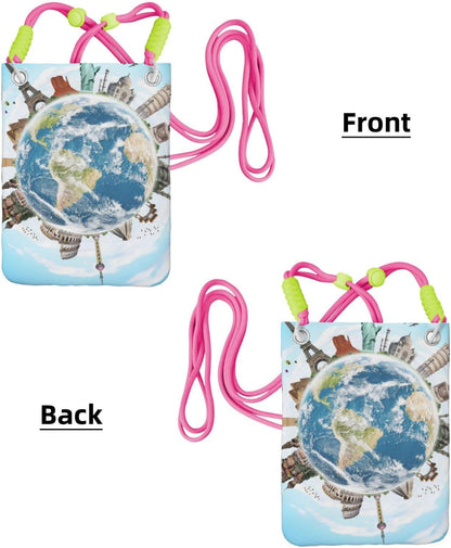 World Travel for Crossbody Phone Bag, Small & Lightweight Crossbody Purse for Women with Adjustable Strap, Water-Resistant Daily Commuter Bag for Phone, Wallet, Keys