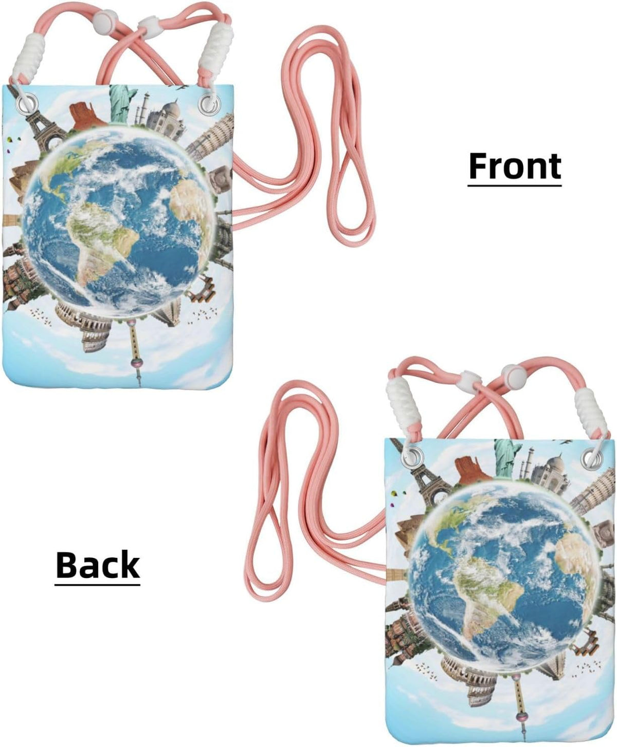 World Travel for Crossbody Phone Bag, Small & Lightweight Crossbody Purse for Women with Adjustable Strap, Water-Resistant Daily Commuter Bag for Phone, Wallet, Keys