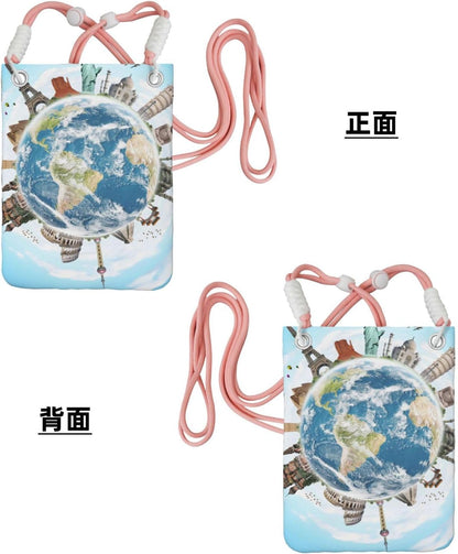 World Travel for Crossbody Phone Bag, Small & Lightweight Crossbody Purse for Women with Adjustable Strap, Water-Resistant Daily Commuter Bag for Phone, Wallet, Keys