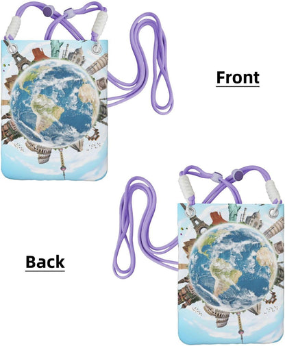 World Travel for Crossbody Phone Bag, Small & Lightweight Crossbody Purse for Women with Adjustable Strap, Water-Resistant Daily Commuter Bag for Phone, Wallet, Keys