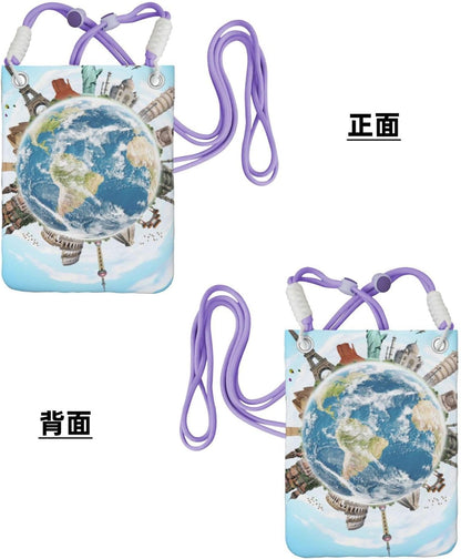 World Travel for Crossbody Phone Bag, Small & Lightweight Crossbody Purse for Women with Adjustable Strap, Water-Resistant Daily Commuter Bag for Phone, Wallet, Keys