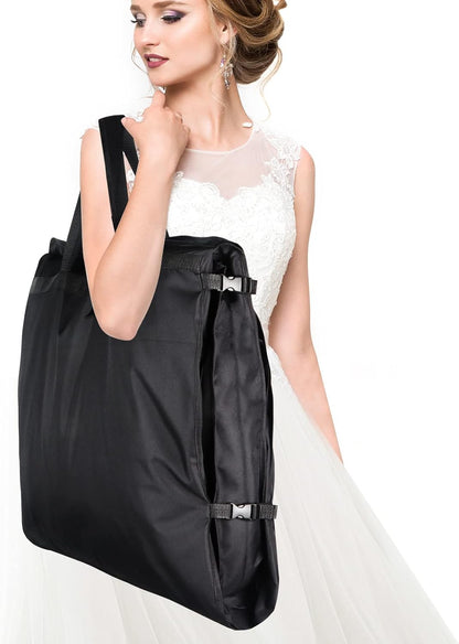48 Inch Garment Bags for Travel Heavy Duty Travel Suit Bag for Men Women with Buckles & Shoulder Strap Garment Bags for Hanging Clothes, Black